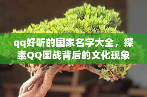 qq好听的国家名字大全,探索QQ国战背后的文化现象与社交意义 qq好听的国家名字大全,探索QQ国战背后的文化现象与社交意义