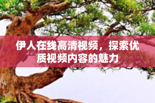 伊人在线高清视频,探索优质视频内容的魅力 伊人在线高清视频,探索优质视频内容的魅力
