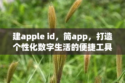 建apple id,简app,打造个性化数字生活的便捷工具 建apple id,简app,打造个性化数字生活的便捷工具