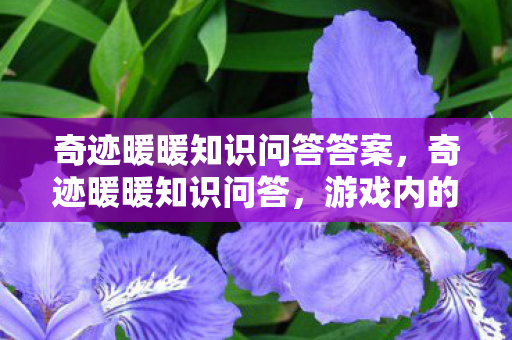 奇迹暖暖知识问答答案,奇迹暖暖知识问答,游戏内的小秘密与技巧 奇迹暖暖知识问答答案,奇迹暖暖知识问答,游戏内的小秘密与技巧