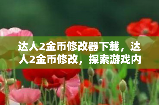 达人2金币修改器下载，达人2金币修改，探索游戏内购的无限可能