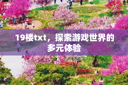 19楼txt，探索游戏世界的多元体验