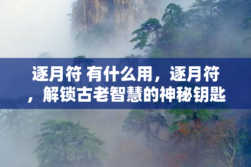 逐月符 有什么用,逐月符,解锁古老智慧的神秘钥匙 逐月符 有什么用,逐月符,解锁古老智慧的神秘钥匙