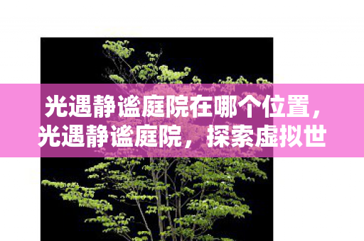 光遇静谧庭院在哪个位置,光遇静谧庭院,探索虚拟世界的宁静之美 光遇静谧庭院在哪个位置,光遇静谧庭院,探索虚拟世界的宁静之美