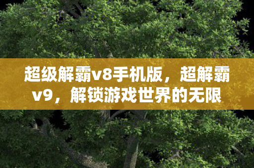 超级解霸v8手机版,超解霸v9,解锁游戏世界的无限可能 超级解霸v8手机版,超解霸v9,解锁游戏世界的无限可能