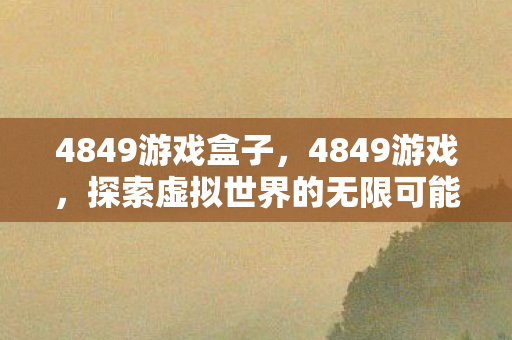 4849游戏盒子,4849游戏,探索虚拟世界的无限可能 4849游戏盒子,4849游戏,探索虚拟世界的无限可能