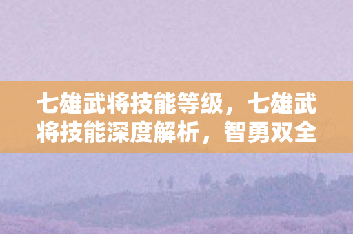 七雄武将技能等级,七雄武将技能深度解析,智勇双全,策略致胜 七雄武将技能等级,七雄武将技能深度解析,智勇双全,策略致胜