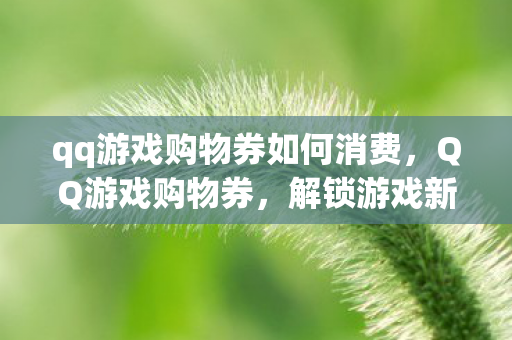qq游戏购物券如何消费,QQ游戏购物券,解锁游戏新世界的钥匙 qq游戏购物券如何消费,QQ游戏购物券,解锁游戏新世界的钥匙