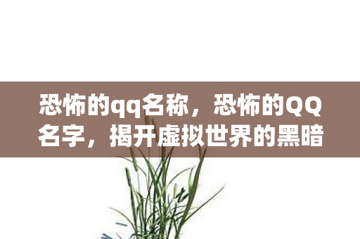恐怖的qq名称,恐怖的QQ名字,揭开虚拟世界的黑暗面纱 恐怖的qq名称,恐怖的QQ名字,揭开虚拟世界的黑暗面纱