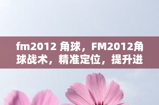 fm2012 角球,FM2012角球战术,精准定位,提升进攻效率 fm2012 角球,FM2012角球战术,精准定位,提升进攻效率