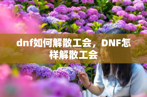 dnf如何解散工会，DNF怎样解散工会