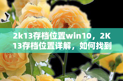 2k13存档位置win10,2K13存档位置详解,如何找到并管理你的游戏进度 2k13存档位置win10,2K13存档位置详解,如何找到并管理你的游戏进度