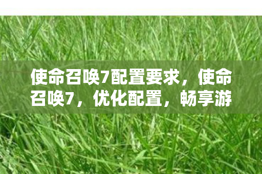 使命召唤7配置要求,使命召唤7,优化配置,畅享游戏盛宴 使命召唤7配置要求,使命召唤7,优化配置,畅享游戏盛宴