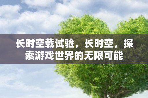 长时空载试验,长时空,探索游戏世界的无限可能 长时空载试验,长时空,探索游戏世界的无限可能