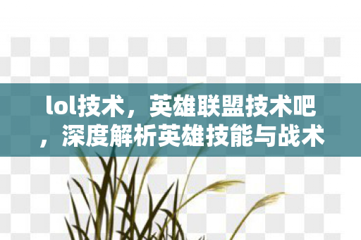 lol技术,英雄联盟技术吧,深度解析英雄技能与战术运用 lol技术,英雄联盟技术吧,深度解析英雄技能与战术运用