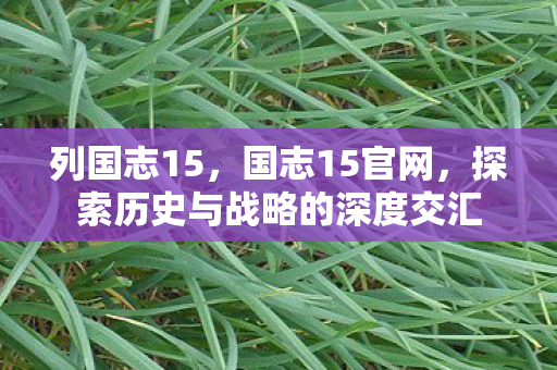 列国志15,国志15官网,探索历史与战略的深度交汇 列国志15,国志15官网,探索历史与战略的深度交汇