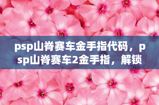 psp山脊赛车金手指代码，psp山脊赛车2金手指，解锁速度与激情的秘籍