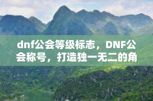 dnf公会等级标志,DNF公会称号,打造独一无二的角色身份 dnf公会等级标志,DNF公会称号,打造独一无二的角色身份