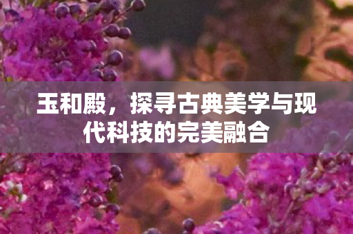 玉和殿，探寻古典美学与现代科技的完美融合