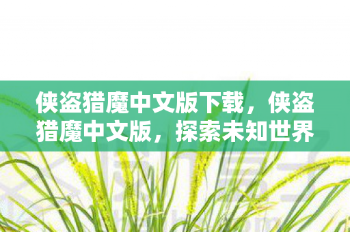侠盗猎魔中文版下载,侠盗猎魔中文版,探索未知世界的冒险之旅 侠盗猎魔中文版下载,侠盗猎魔中文版,探索未知世界的冒险之旅