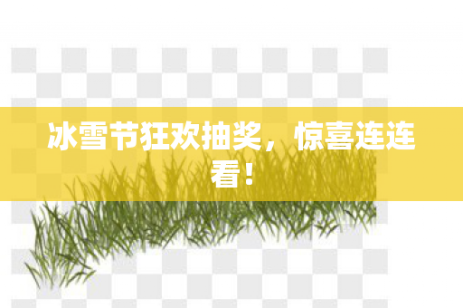 冰雪节狂欢抽奖，惊喜连连看！
