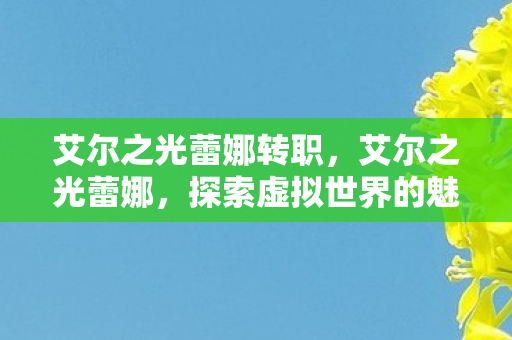 艾尔之光蕾娜转职,艾尔之光蕾娜,探索虚拟世界的魅力 艾尔之光蕾娜转职,艾尔之光蕾娜,探索虚拟世界的魅力