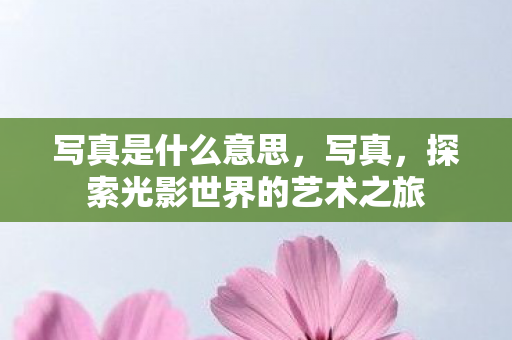 写真是什么意思，写真，探索光影世界的艺术之旅