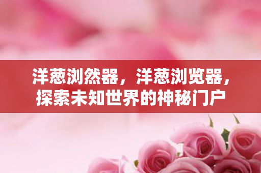 洋葱浏然器,洋葱浏览器,探索未知世界的神秘门户 洋葱浏然器,洋葱浏览器,探索未知世界的神秘门户