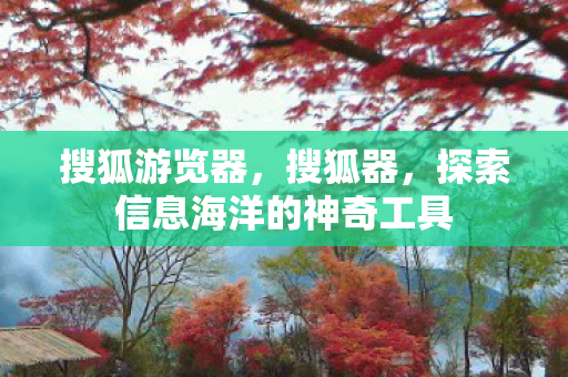 搜狐游览器,搜狐器,探索信息海洋的神奇工具 搜狐游览器,搜狐器,探索信息海洋的神奇工具