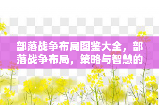 部落战争布局图鉴大全,部落战争布局,策略与智慧的碰撞 部落战争布局图鉴大全,部落战争布局,策略与智慧的碰撞