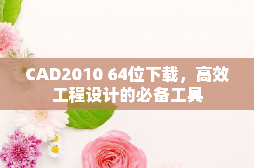 CAD2010 64位下载,高效工程设计的必备工具 CAD2010 64位下载,高效工程设计的必备工具