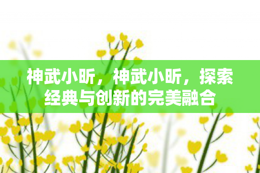 神武小昕,神武小昕,探索经典与创新的完美融合 神武小昕,神武小昕,探索经典与创新的完美融合