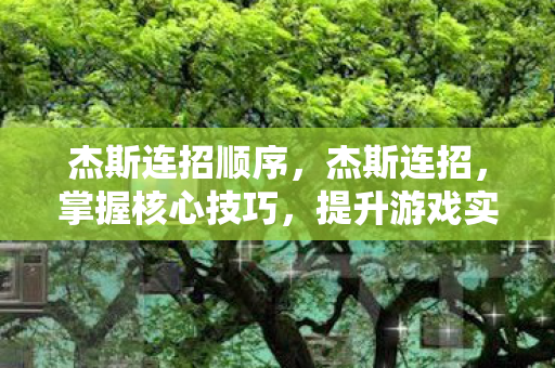 杰斯连招顺序，杰斯连招，掌握核心技巧，提升游戏实力
