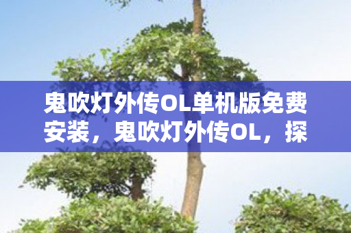 鬼吹灯外传OL单机版免费安装,鬼吹灯外传OL,探索未知世界的奇幻之旅 鬼吹灯外传OL单机版免费安装,鬼吹灯外传OL,探索未知世界的奇幻之旅