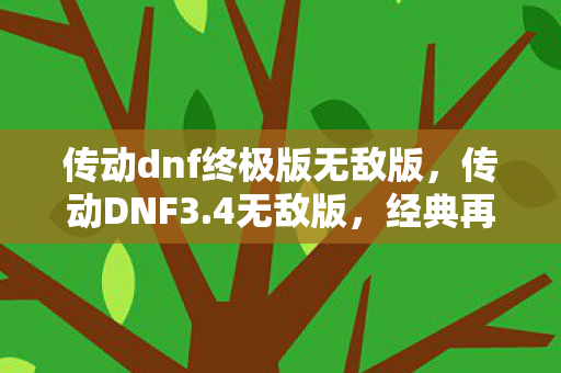 传动dnf终极版无敌版,传动DNF3.4无敌版,经典再现,极致体验 传动dnf终极版无敌版,传动DNF3.4无敌版,经典再现,极致体验