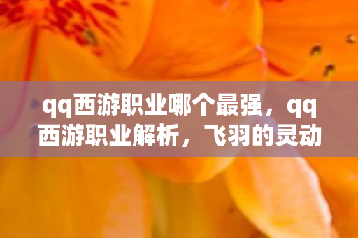 qq西游职业哪个最强，qq西游职业解析，飞羽的灵动与战斗魅力