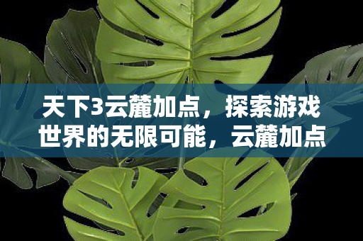 天下3云麓加点,探索游戏世界的无限可能,云麓加点与游戏自由度的深度解析 天下3云麓加点,探索游戏世界的无限可能,云麓加点与游戏自由度的深度解析