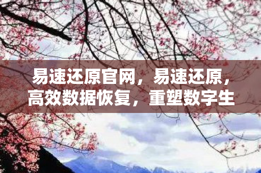 易速还原官网,易速还原,高效数据恢复,重塑数字生活新体验 易速还原官网,易速还原,高效数据恢复,重塑数字生活新体验