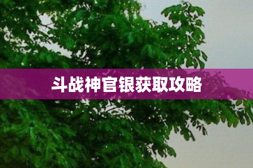斗战神官银获取攻略 斗战神官银获取攻略