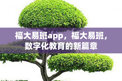 福大易班app，福大易班，数字化教育的新篇章