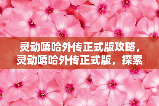 灵动嘻哈外传正式版攻略，灵动嘻哈外传正式版，探索未知世界的奇妙旅程
