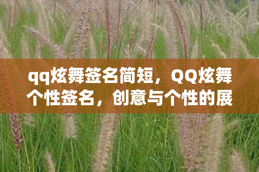 qq炫舞签名简短,QQ炫舞个性签名,创意与个性的展现 qq炫舞签名简短,QQ炫舞个性签名,创意与个性的展现