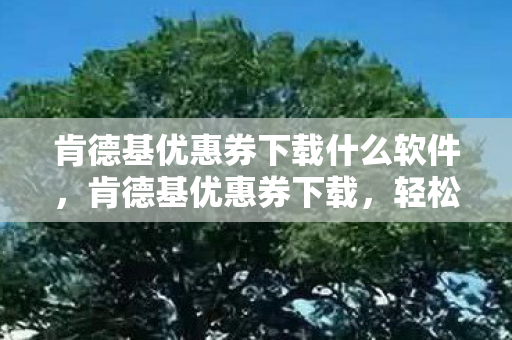 肯德基优惠券下载什么软件,肯德基优惠券下载,轻松获取,尽享美味 肯德基优惠券下载什么软件,肯德基优惠券下载,轻松获取,尽享美味