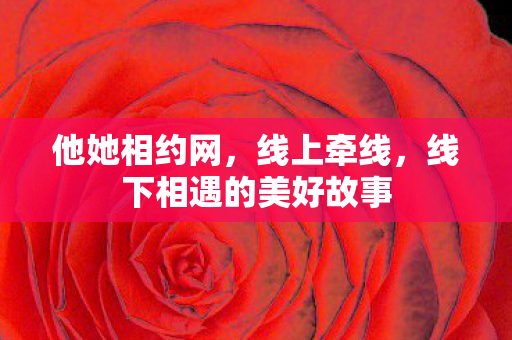 他她相约网,线上牵线,线下相遇的美好故事 他她相约网,线上牵线,线下相遇的美好故事