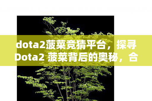 dota2菠菜竞猜平台,探寻Dota2 菠菜背后的奥秘,合法合规的竞技体验 dota2菠菜竞猜平台,探寻Dota2 菠菜背后的奥秘,合法合规的竞技体验
