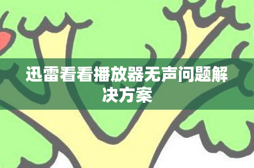 迅雷看看播放器无声问题解决方案 迅雷看看播放器无声问题解决方案