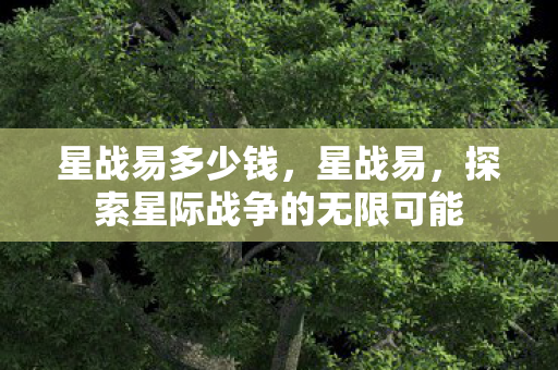 星战易多少钱，星战易，探索星际战争的无限可能