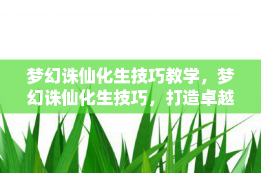 梦幻诛仙化生技巧教学，梦幻诛仙化生技巧，打造卓越宠物的秘诀