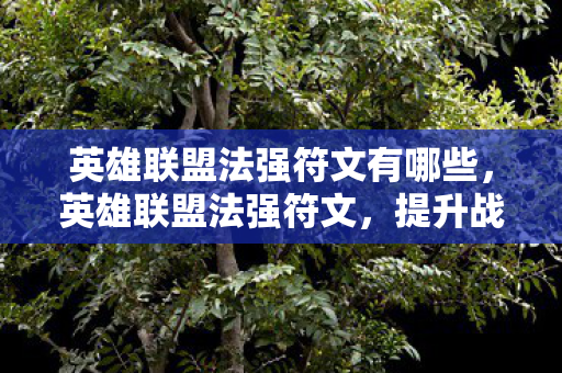 英雄联盟法强符文有哪些,英雄联盟法强符文,提升战斗力的关键 英雄联盟法强符文有哪些,英雄联盟法强符文,提升战斗力的关键
