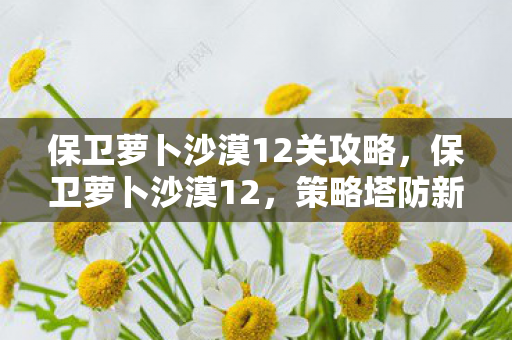 保卫萝卜沙漠12关攻略,保卫萝卜沙漠12,策略塔防新挑战 保卫萝卜沙漠12关攻略,保卫萝卜沙漠12,策略塔防新挑战